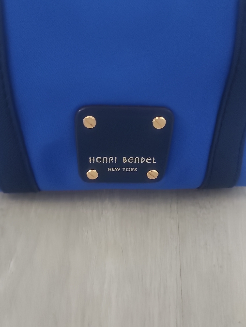 Henri Bendel Multi Blue Nylon Mini Tote Crossbody Bag - Picture 2 of 13